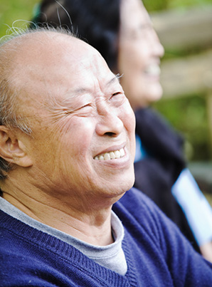 Senior asian couple